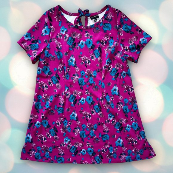 Lane Bryant Women’s Pink and Blue Plus Size Floral Shift Dress Size 18/20 - Picture 2 of 5